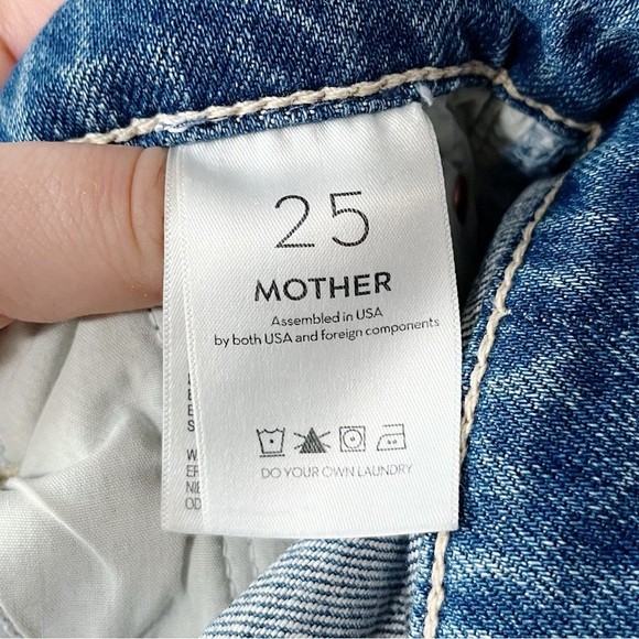 MOTHER Superior The Rambler Ankle Jeans Holy Melancholy Wash Size 25 Distressed - Picture 14 of 16